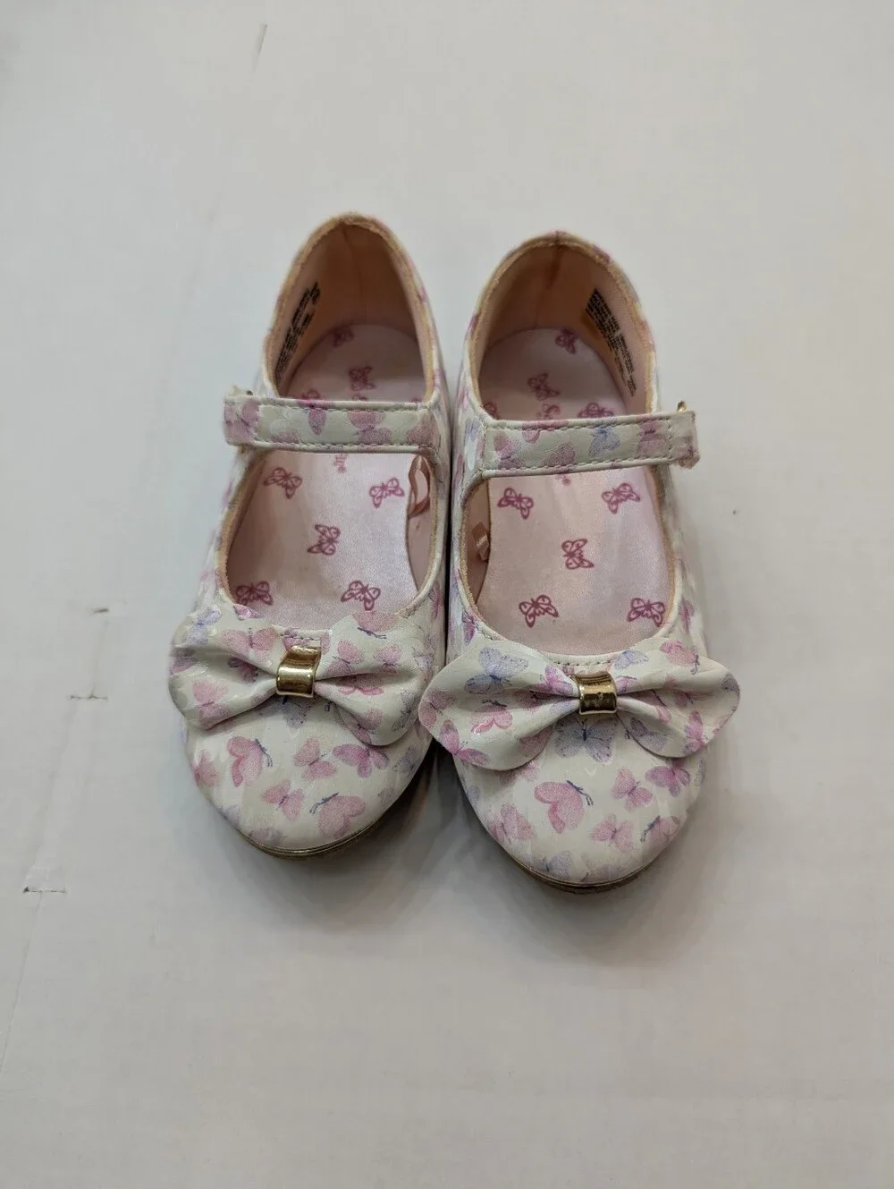 Self Esteem Girls Floral Butterfly Mary Jane Shoes Bow Strap Size 9